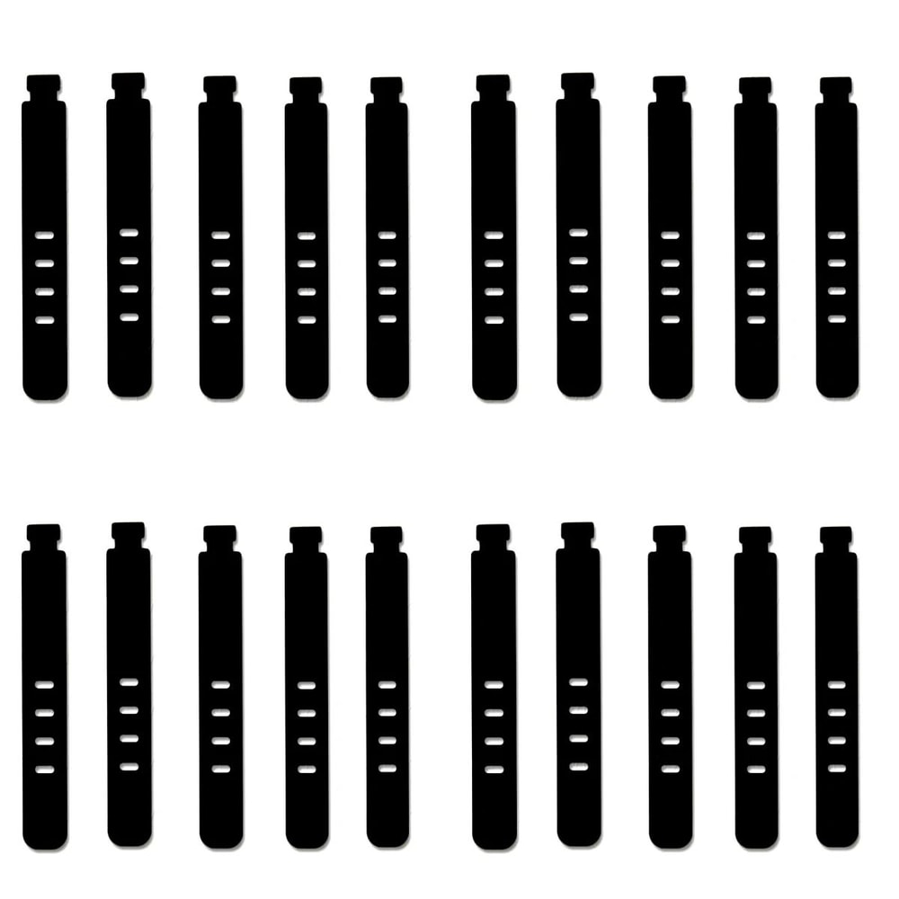 20Piece Portable Silicone Strap Winder Set Reusable Desktop Cord Organizer USB Data Line Wrap Tie 8