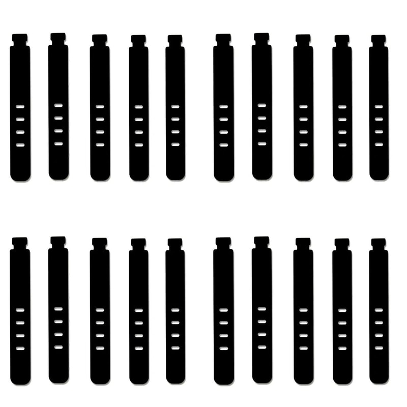 20Piece Portable Silicone Strap Winder Set Reusable Desktop Cord Organizer USB Data Line Wrap Tie 8
