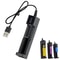 Universal 1Slot USB Smart Battery Charger For 18650 26650 14500 And 16340 Lithium Batteries 0