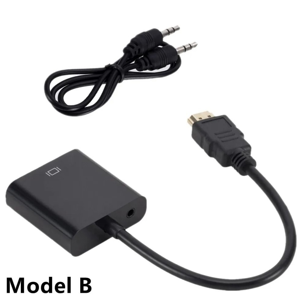 1080P HDMI To VGA Cable Converter With Audio And Power Supply For Tablet Projector PC And TV 4