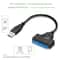 SATA To USB 30 Hard Drive Adapter Cable For 25 Inch HDD And SSD External Data Converter 2