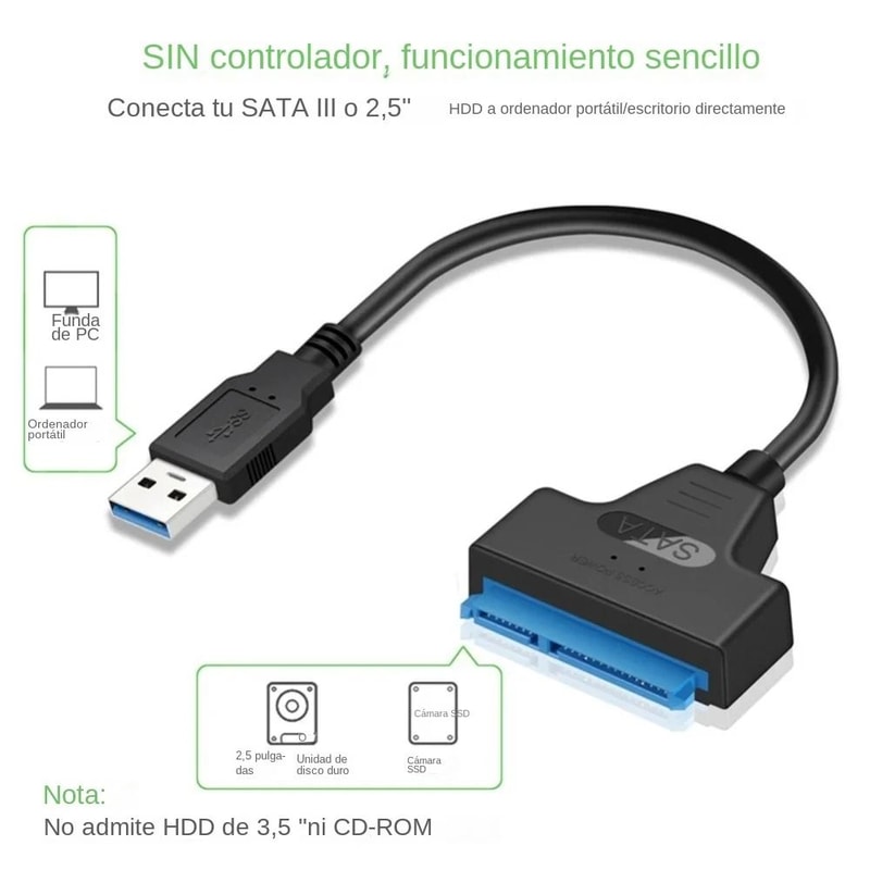SATA To USB 30 Hard Drive Adapter Cable For 25 Inch HDD And SSD External Data Converter 2