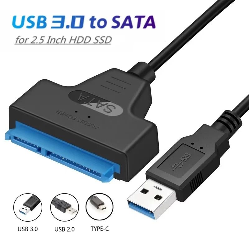 SATA To USB 30 Hard Drive Adapter Cable For 25 Inch HDD And SSD External Data Converter 5