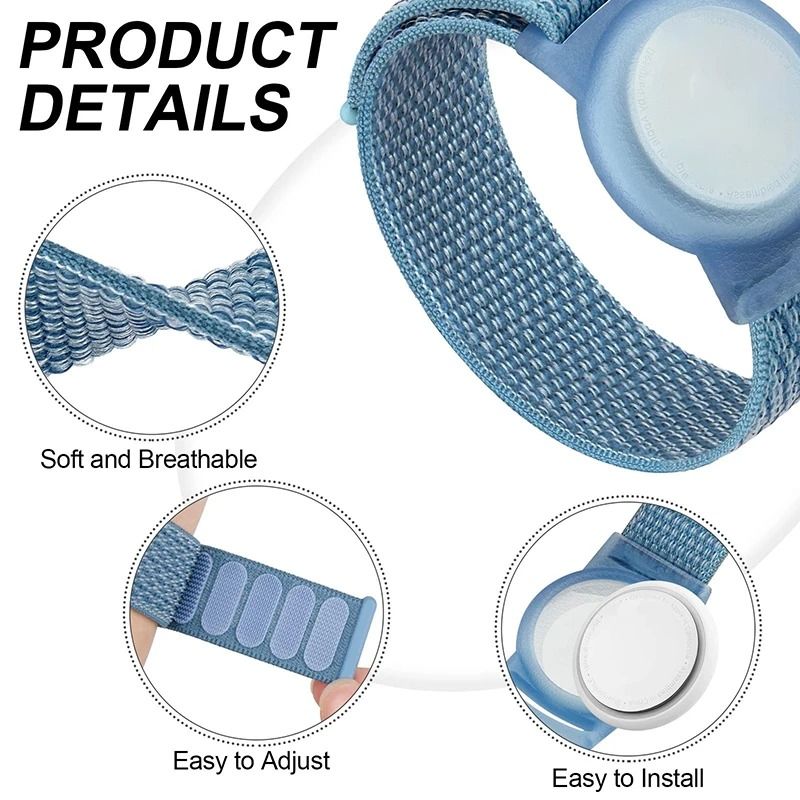Nylon Bracelet For Apple AirTags Kids Wristband AntiScratch Tracker Holder Watch Strap Accessories 2