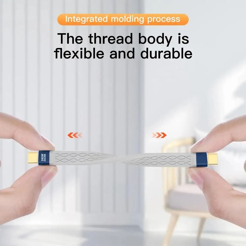 USB 40 TypeC Cable 40Gbps Data Transfer And PD240W Fast Charging Wire For Laptops And Phones 5