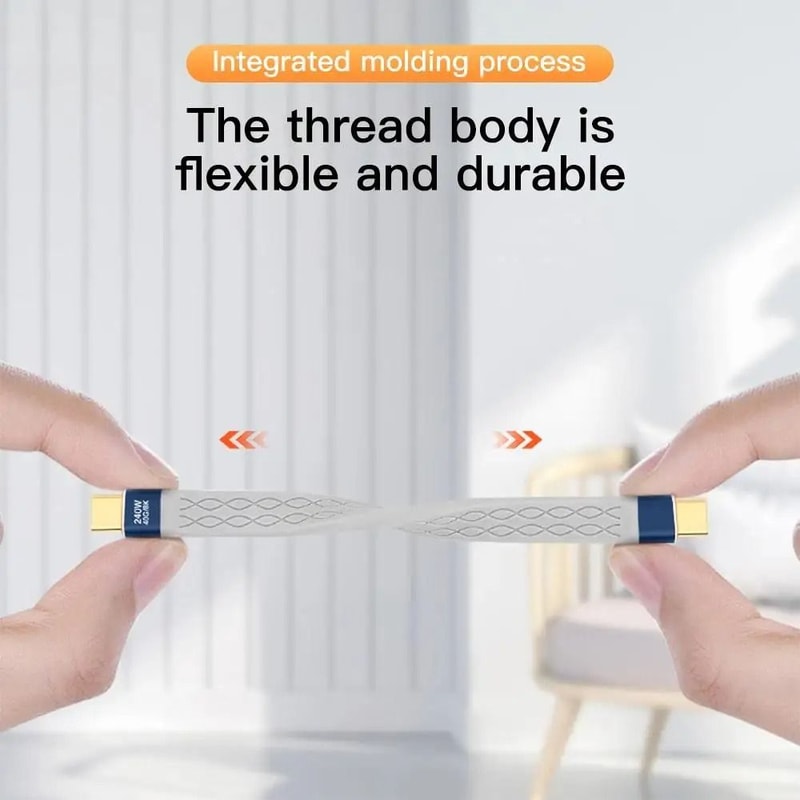 USB 40 TypeC Cable 40Gbps Data Transfer And PD240W Fast Charging Wire For Laptops And Phones 5