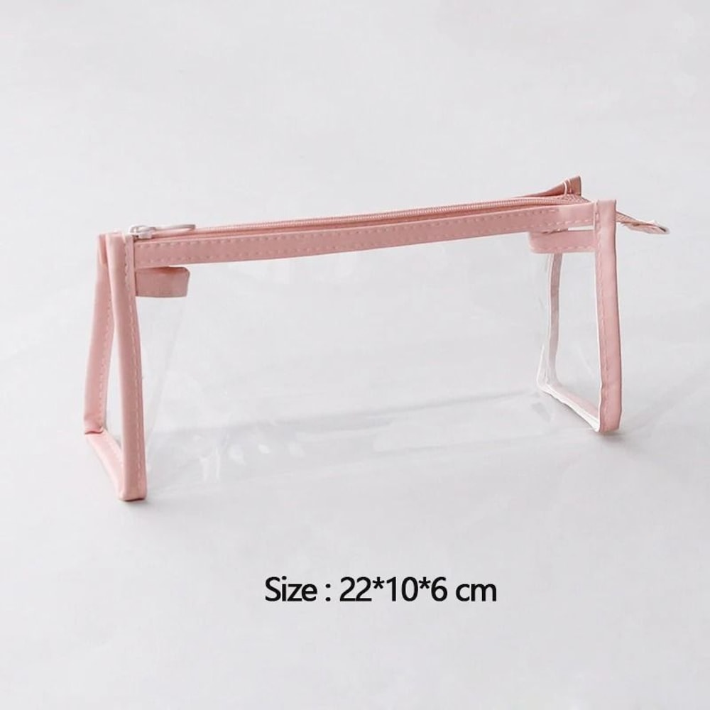 Simple Transparent Pencil Bag Student Large Capacity Pencil Case For Examination And School Station 6