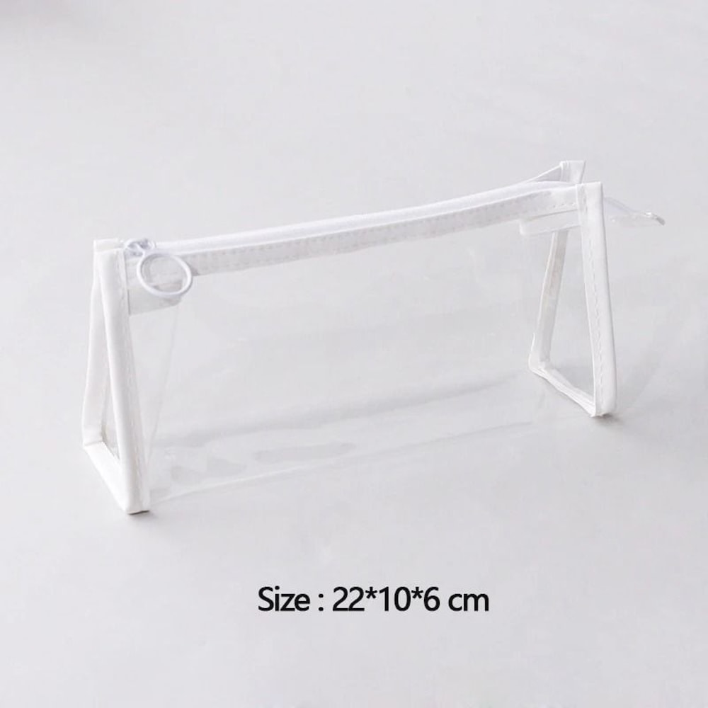 Simple Transparent Pencil Bag Student Large Capacity Pencil Case For Examination And School Station 7