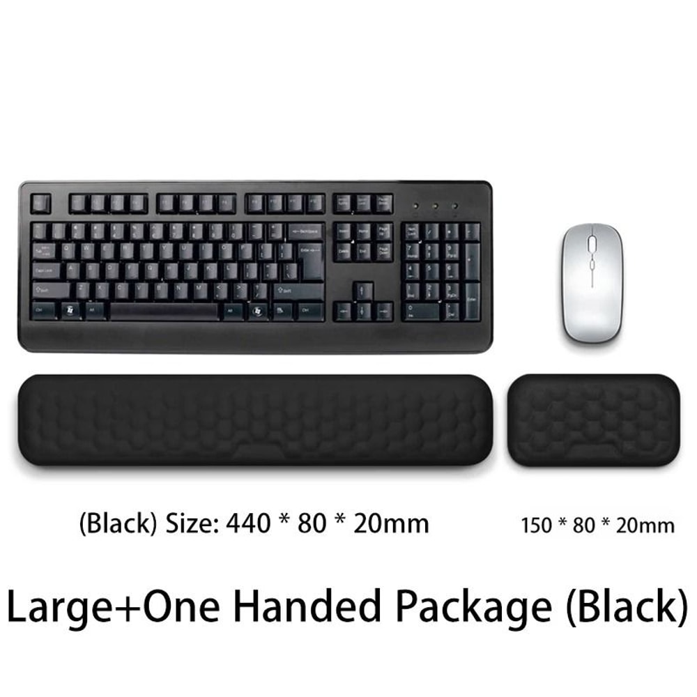Wrist Mouse Keyboard Pad With Ergonomic Memory Foam Support For Office And Home Computers 17