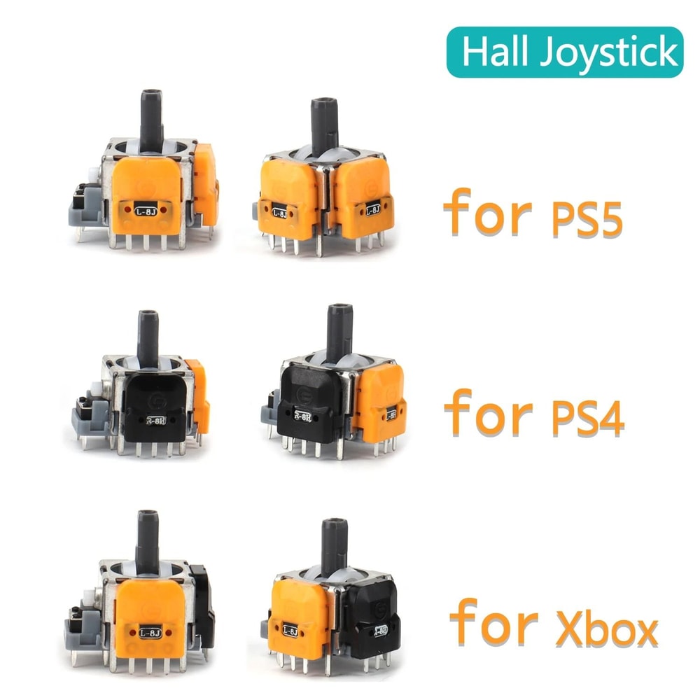 1 Pair Replacement Hall Effect Joystick 3D Analog Sensor ThumbStick For PS5 PS4 Xbox Series Control 1