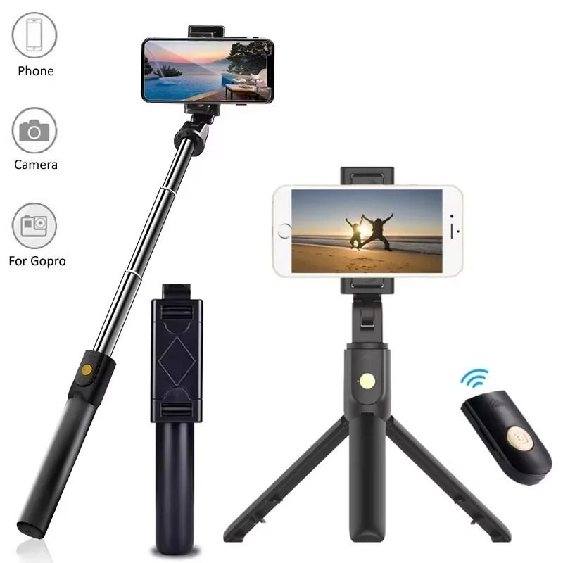 Foldable Wireless Selfie Stick Tripod Stand With Bluetooth Remote Extendable Portable Tripod For Ce 0