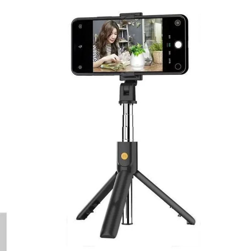 Foldable Wireless Selfie Stick Tripod Stand With Bluetooth Remote Extendable Portable Tripod For Ce 1
