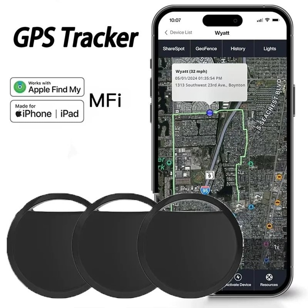 Apple Find My Mini Bluetooth GPS Tracker Antilose Reminder Key Finder Pet Dog Kid Bag Wallet Car Sm 0