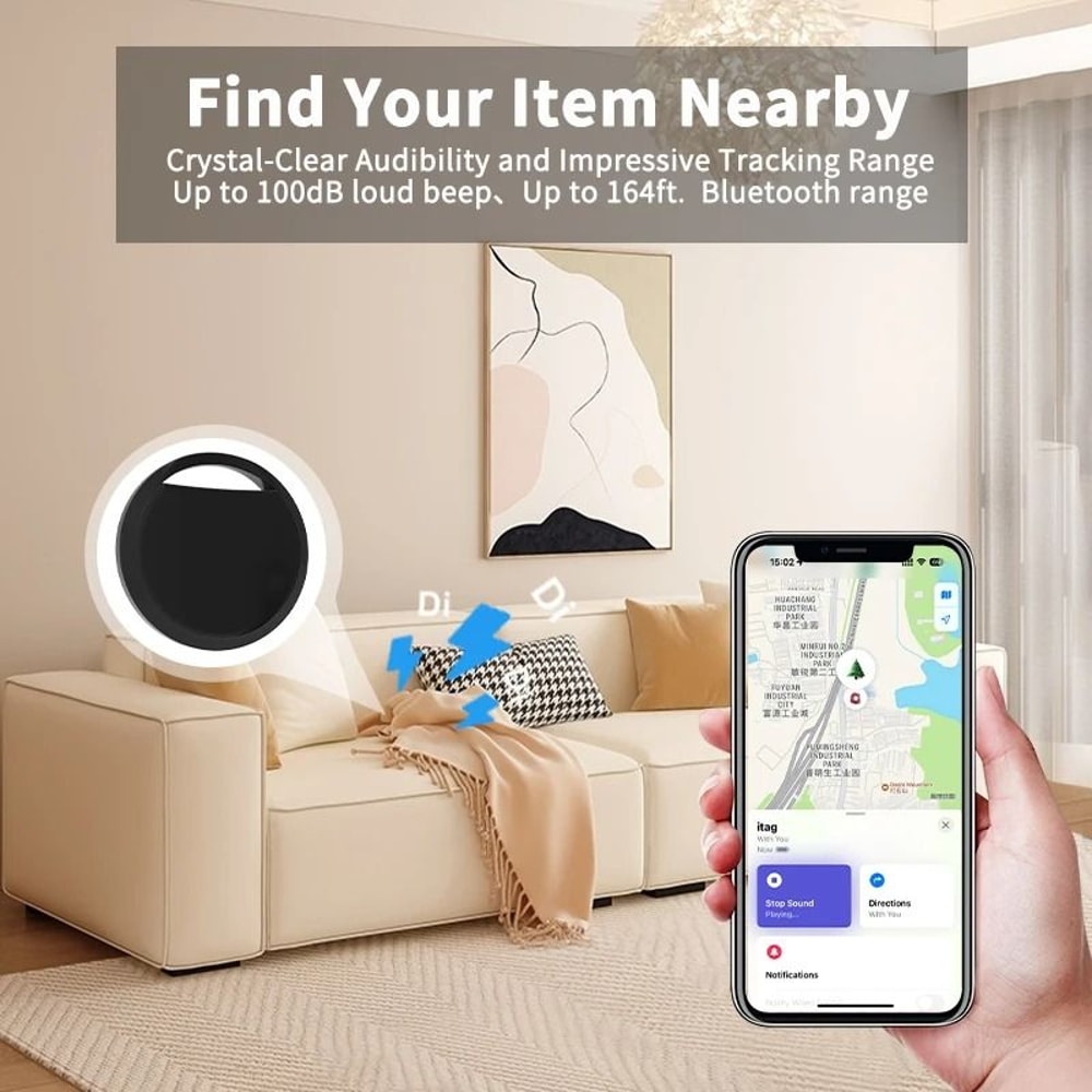 Apple Find My Mini Bluetooth GPS Tracker Antilose Reminder Key Finder Pet Dog Kid Bag Wallet Car Sm 3