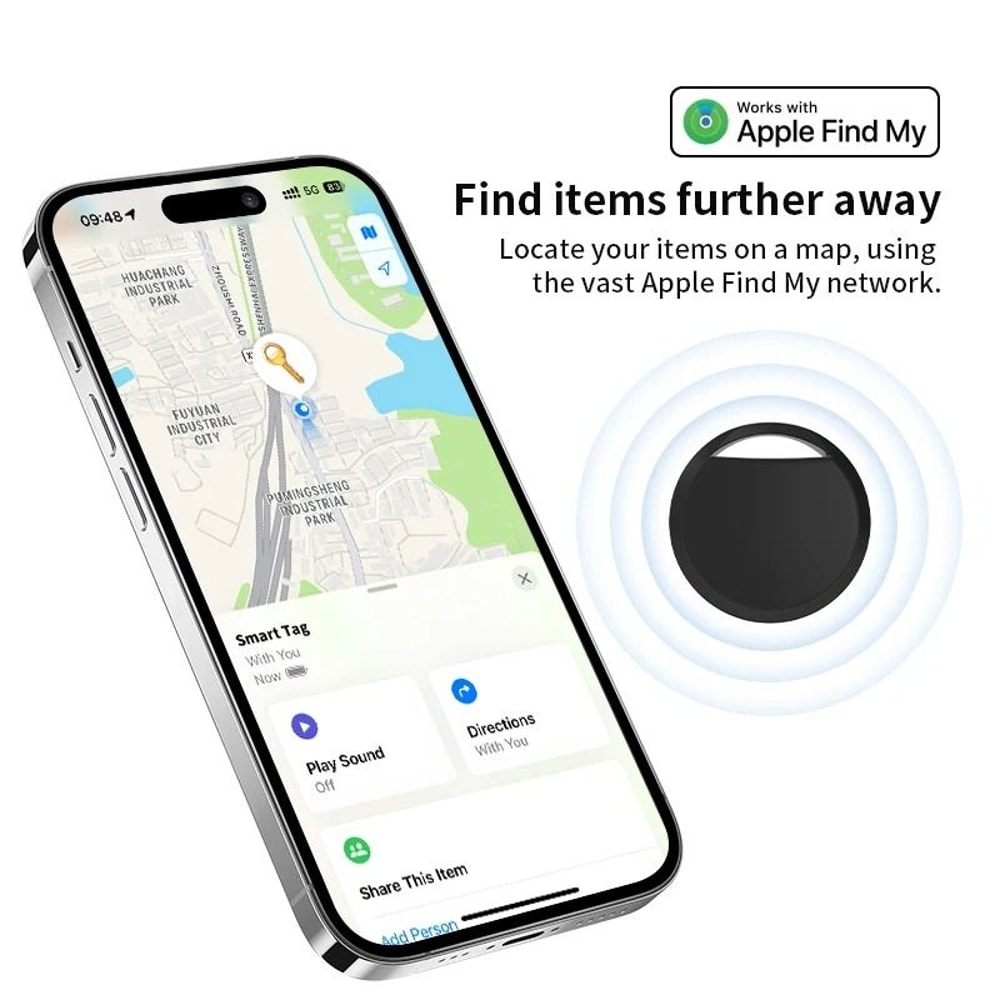 Apple Find My Mini Bluetooth GPS Tracker Antilose Reminder Key Finder Pet Dog Kid Bag Wallet Car Sm 4