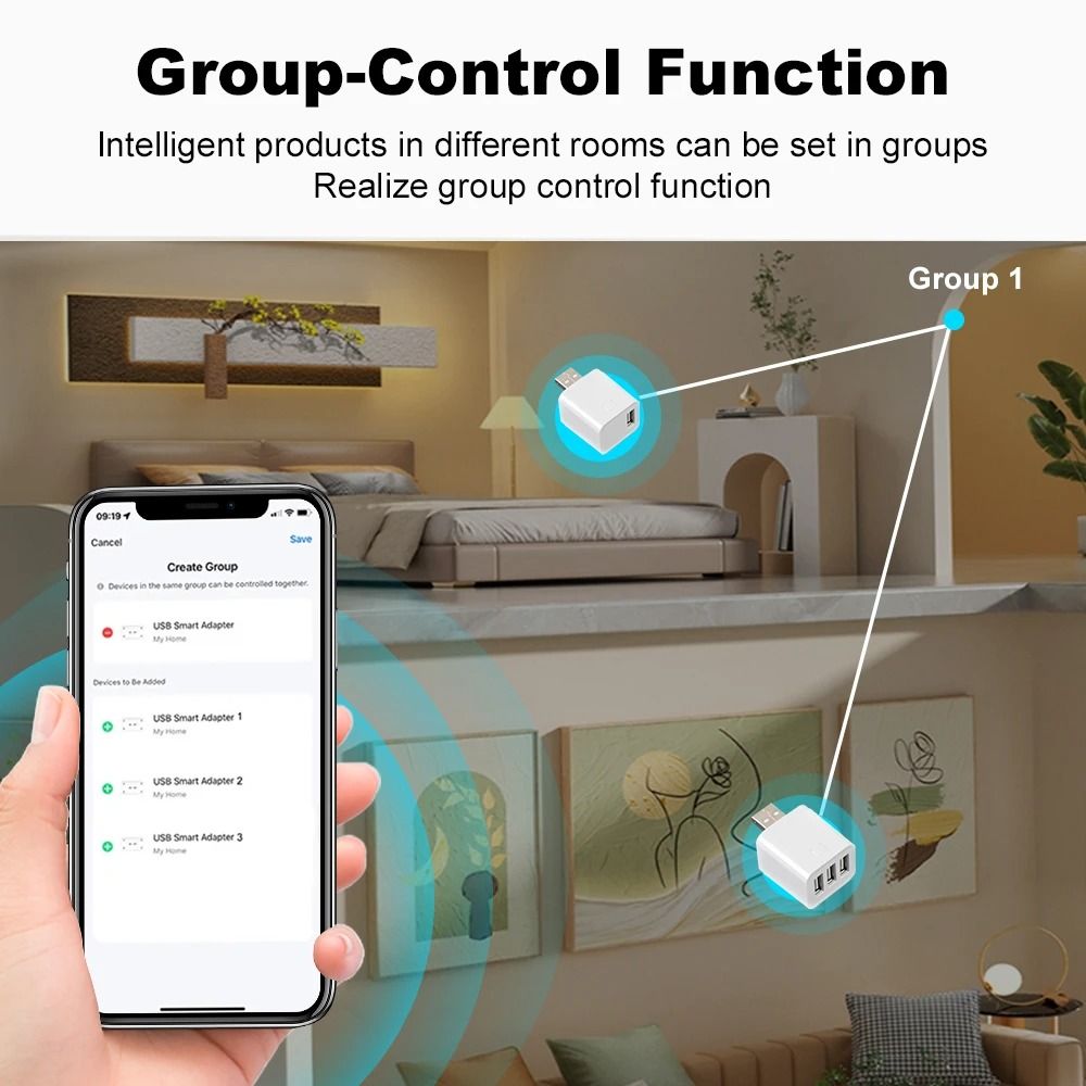 Smart Micro USB Adapter WiFi Zigbee App Remote Control For Google Home Alexa 3