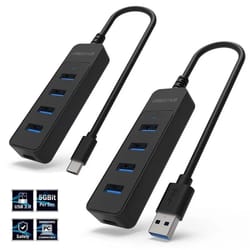 4 ports usb splitter expander usb 3.0 hub type c power port 5gbps high speed docking station
