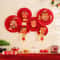 6PCS Set Of Chinese New Year Decorations Paper Fans And Flower Ornaments For Holiday Living Room Di 0