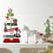 Small Wooden Christmas Tree Tabletop Decor Santa Claus And Gift Design For Holiday Room Decoration 1