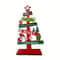 Small Wooden Christmas Tree Tabletop Decor Santa Claus And Gift Design For Holiday Room Decoration 6