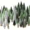 15pcs Mini Artificial Christmas Tree With Wooden Base For Festivals Christmas And Thanksgiving 0