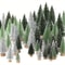 15pcs Mini Artificial Christmas Tree With Wooden Base For Festivals Christmas And Thanksgiving 0