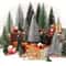 15pcs Mini Artificial Christmas Tree With Wooden Base For Festivals Christmas And Thanksgiving 3