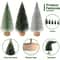 15pcs Mini Artificial Christmas Tree With Wooden Base For Festivals Christmas And Thanksgiving 4