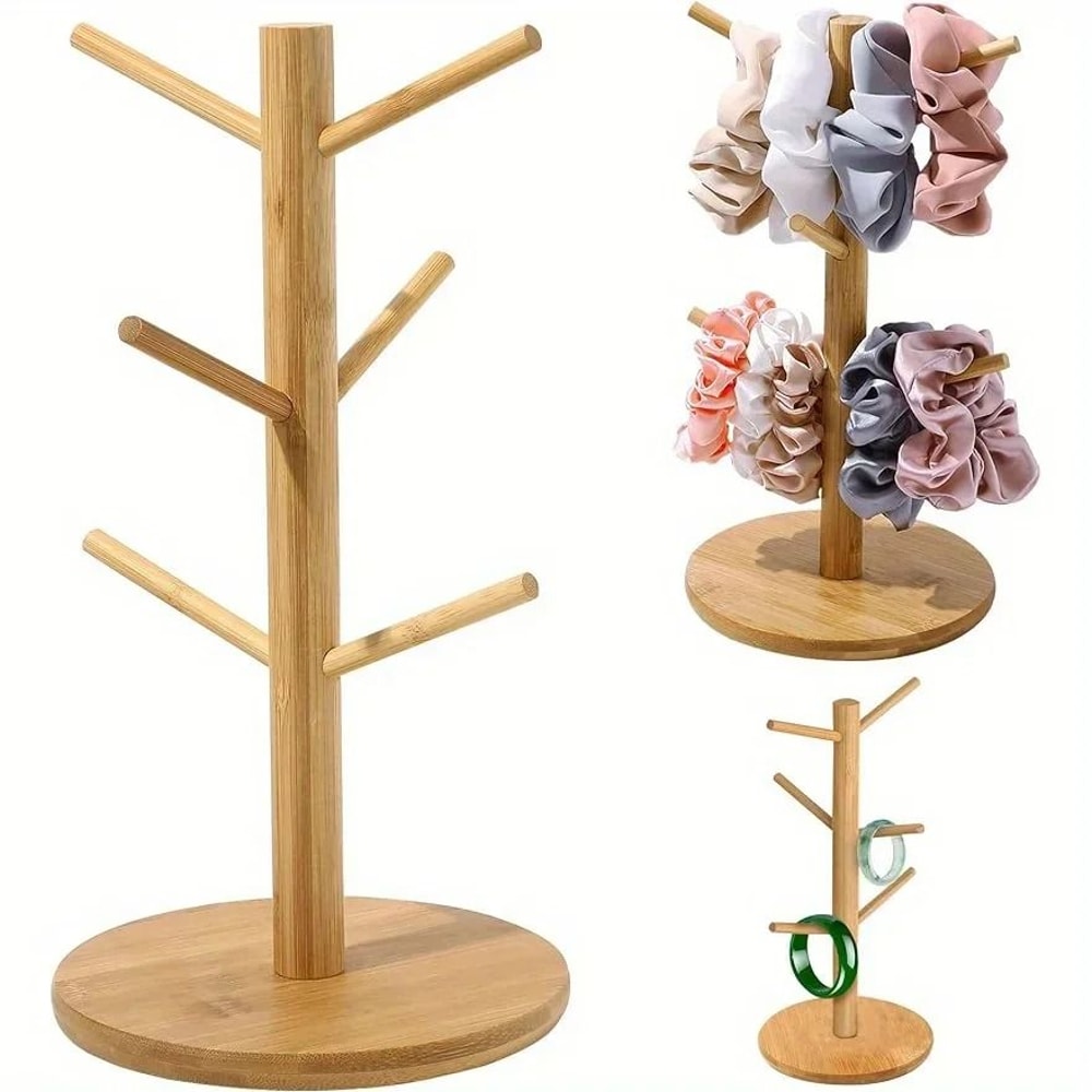 Wooden Headband Holder Storage Rack Tree Shaped Multi Purpose Jewelry And Hair Accessory Display Ra 0