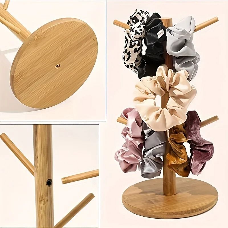 Wooden Headband Holder Storage Rack Tree Shaped Multi Purpose Jewelry And Hair Accessory Display Ra 4