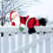 Santa Claus Lawn Decoration Fence Bracket Installation Holiday Christmas Garden Decoration 0