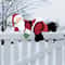 Santa Claus Lawn Decoration Fence Bracket Installation Holiday Christmas Garden Decoration 1