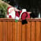 Santa Claus Lawn Decoration Fence Bracket Installation Holiday Christmas Garden Decoration 4