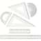 6 Piece Geometry Tools Clear Plastic Dual Measurements Rulers Protractor Triangles For Students And 0