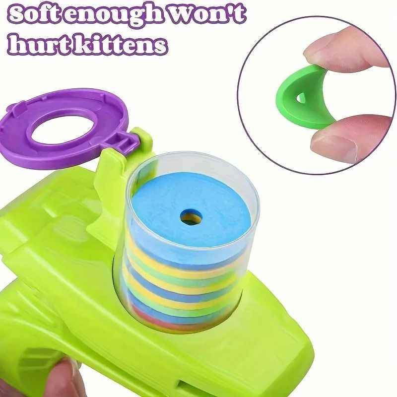 Cat Interactive Toy Transmitter Battery Free Foam Frisbee Launcher For Playing With Kittens And Cat 1