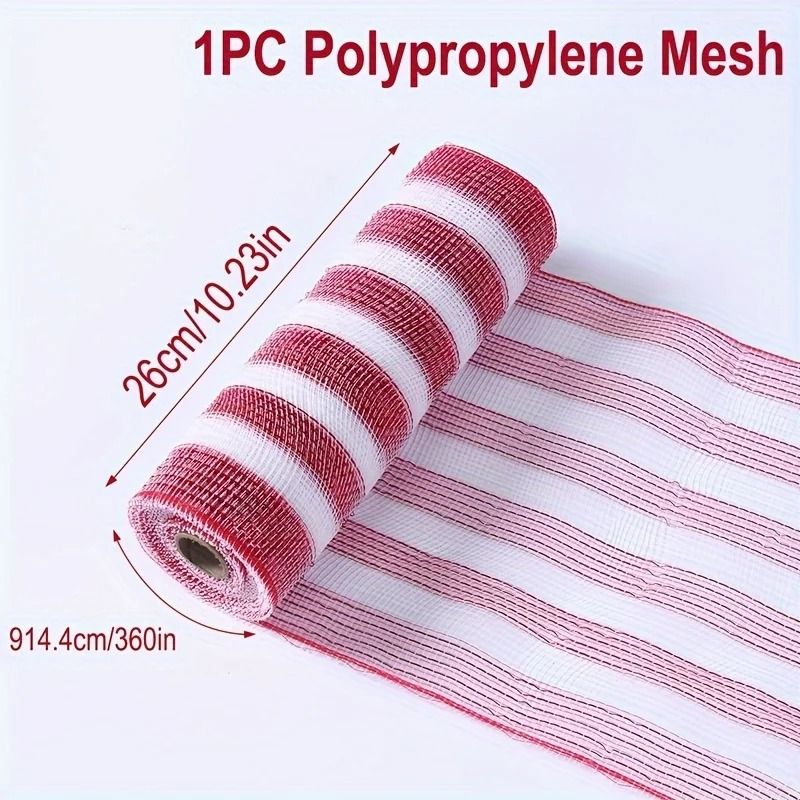 10 Yard Polypropylene Decorative Mesh Roll For Handmade Christmas Tree Wreath Seasonal And DIY Holi 13