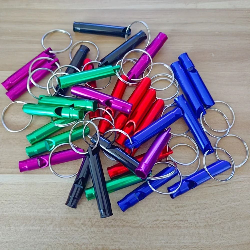 30pcs Colored Emergency Life Guard Whistle With Keychain For Camping Hiking And Outdoor Sports 1