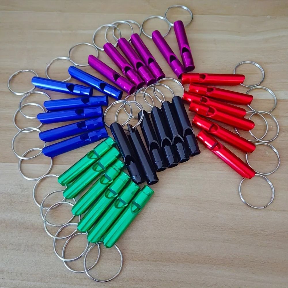 30pcs Colored Emergency Life Guard Whistle With Keychain For Camping Hiking And Outdoor Sports 2