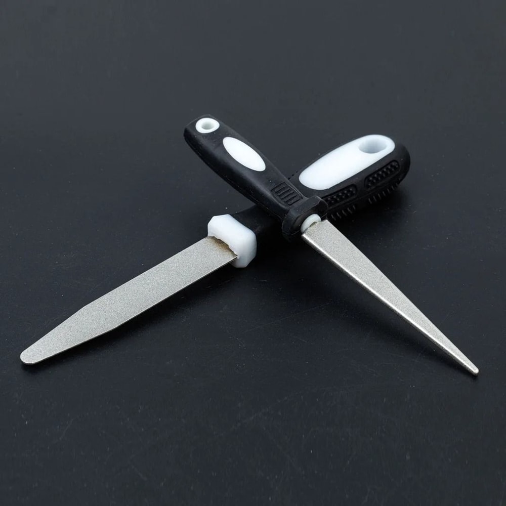 2in1 Diamond Sharpening Stone Durable Steel Structure For Knives Scissors And Gardening Tools 8
