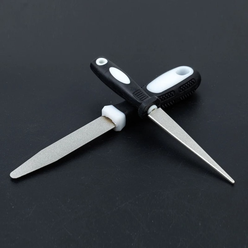 2in1 Diamond Sharpening Stone Durable Steel Structure For Knives Scissors And Gardening Tools 8