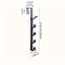 4 Piece 5 Hook Door Hook Back Storage Rack Household Bathroom Organizer And Hanging Storage 3
