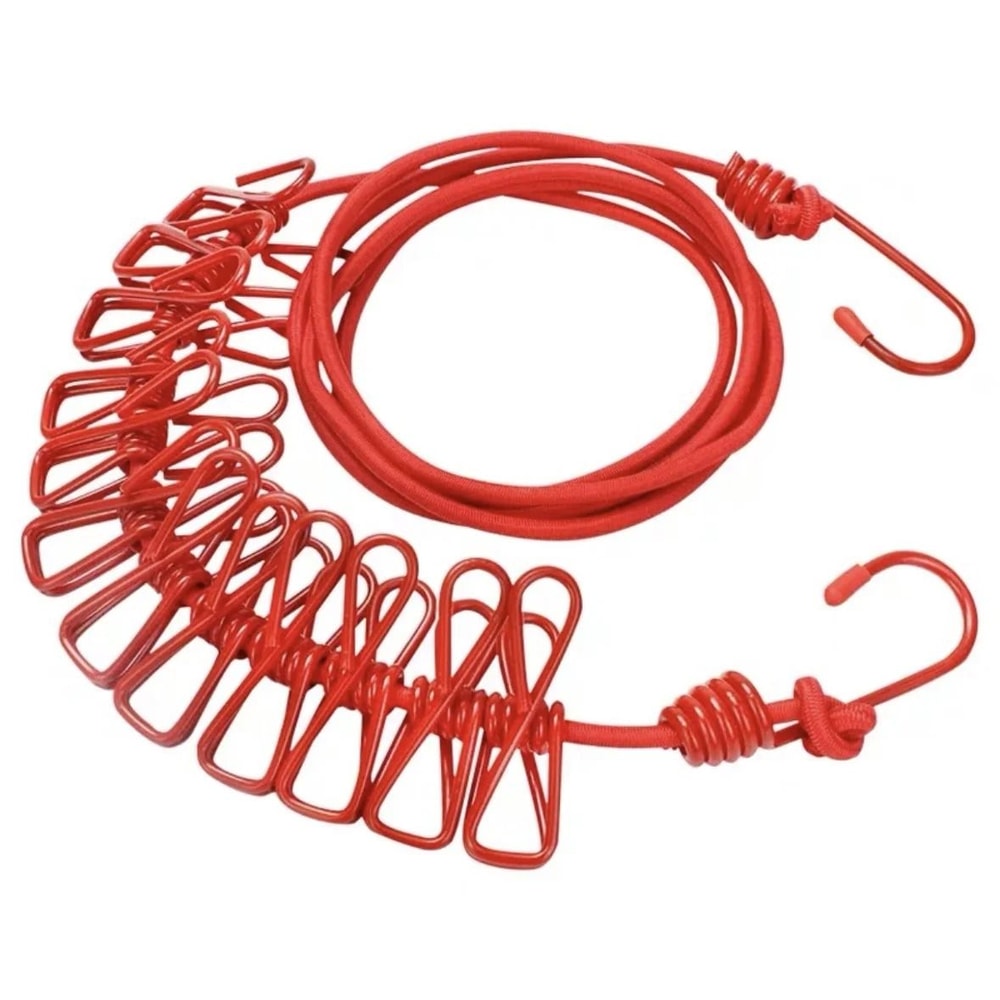 Portable Travel Clothesline With 12 Clothespins Windproof Extendable And Elastic Laundry Clotheslin 10