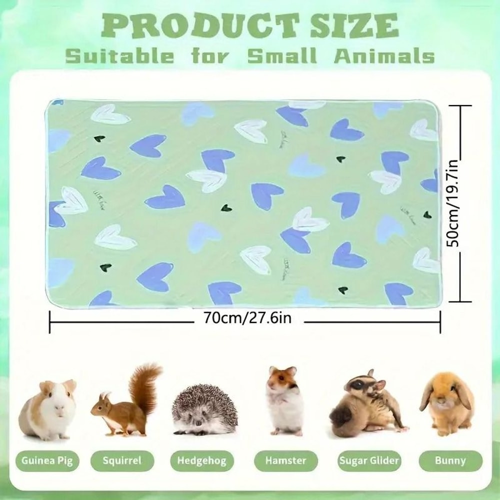 Pet Cage Mat Reusable Washable Bedding For Hamsters Rabbits Guinea Pigs Cats And Reptiles With Fun 2