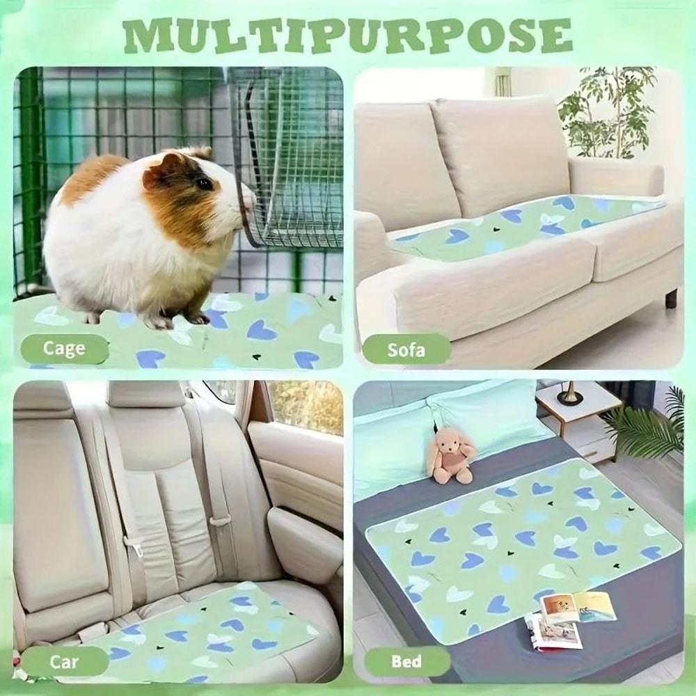Pet Cage Mat Reusable Washable Bedding For Hamsters Rabbits Guinea Pigs Cats And Reptiles With Fun 4