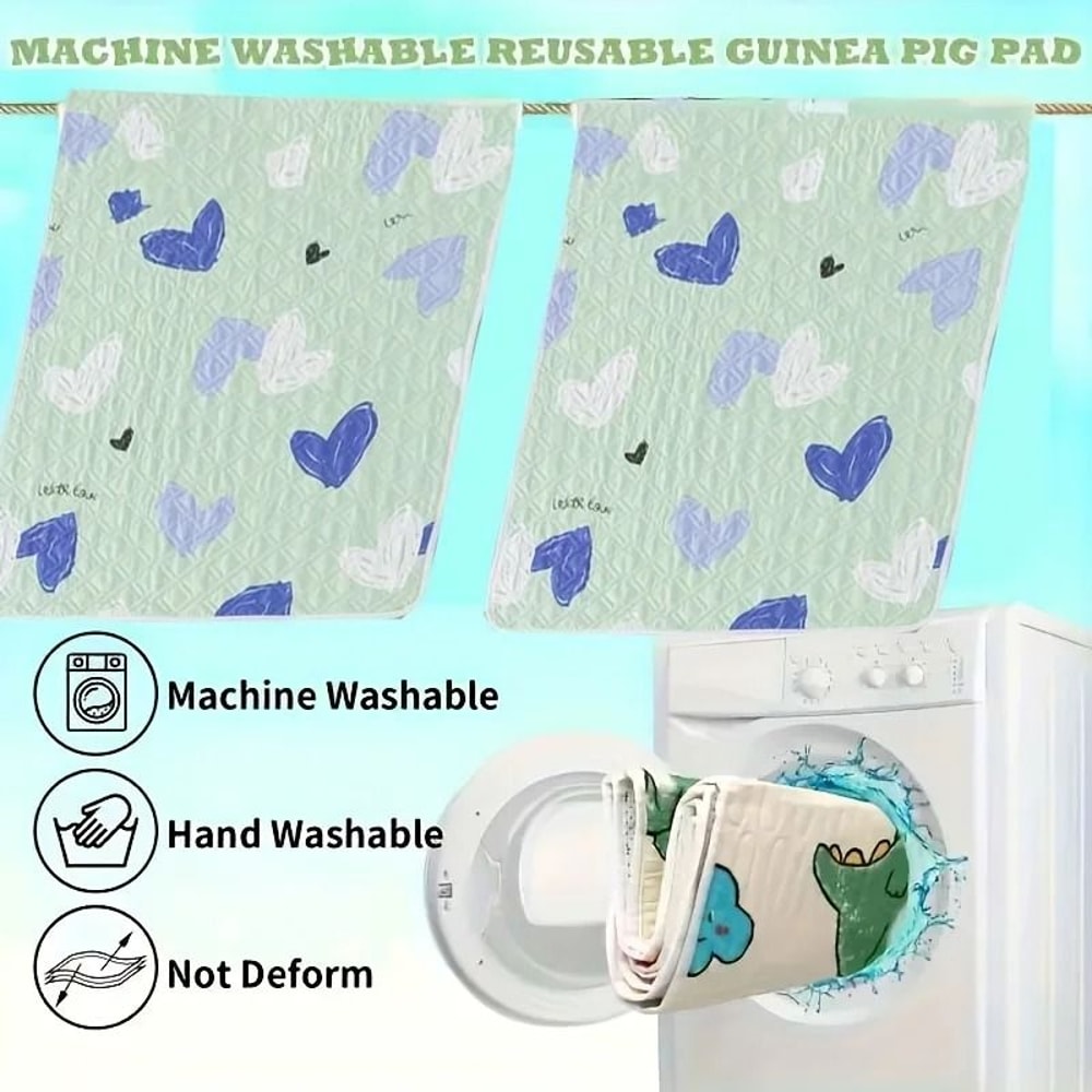 Pet Cage Mat Reusable Washable Bedding For Hamsters Rabbits Guinea Pigs Cats And Reptiles With Fun 5