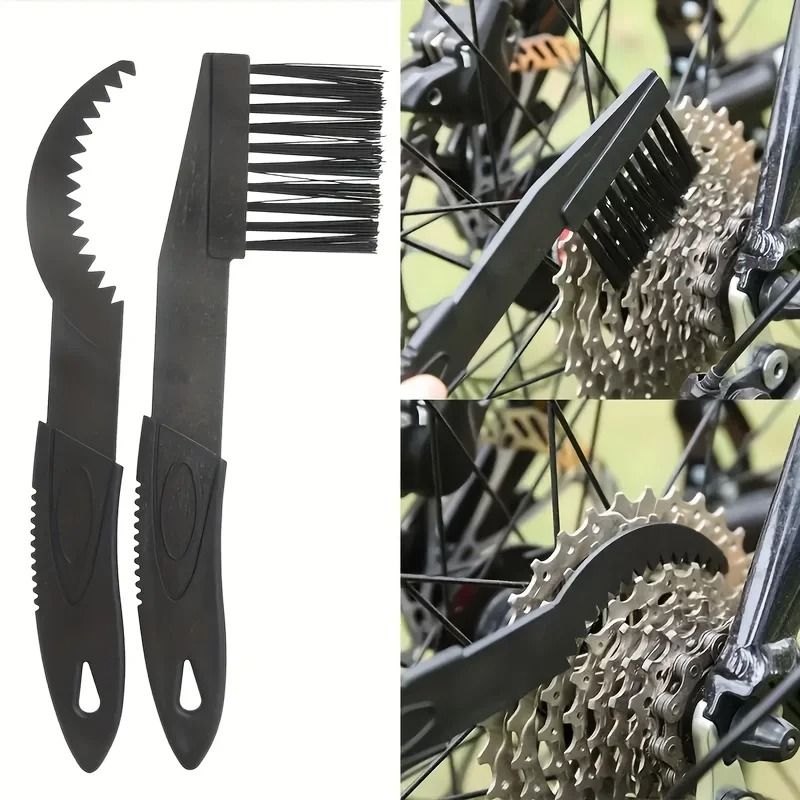 Cleaning Chain Brush Two Piece Set Mountain Bike Chain Gear Cleaning Tool Riding Equipment Bike Cha 0