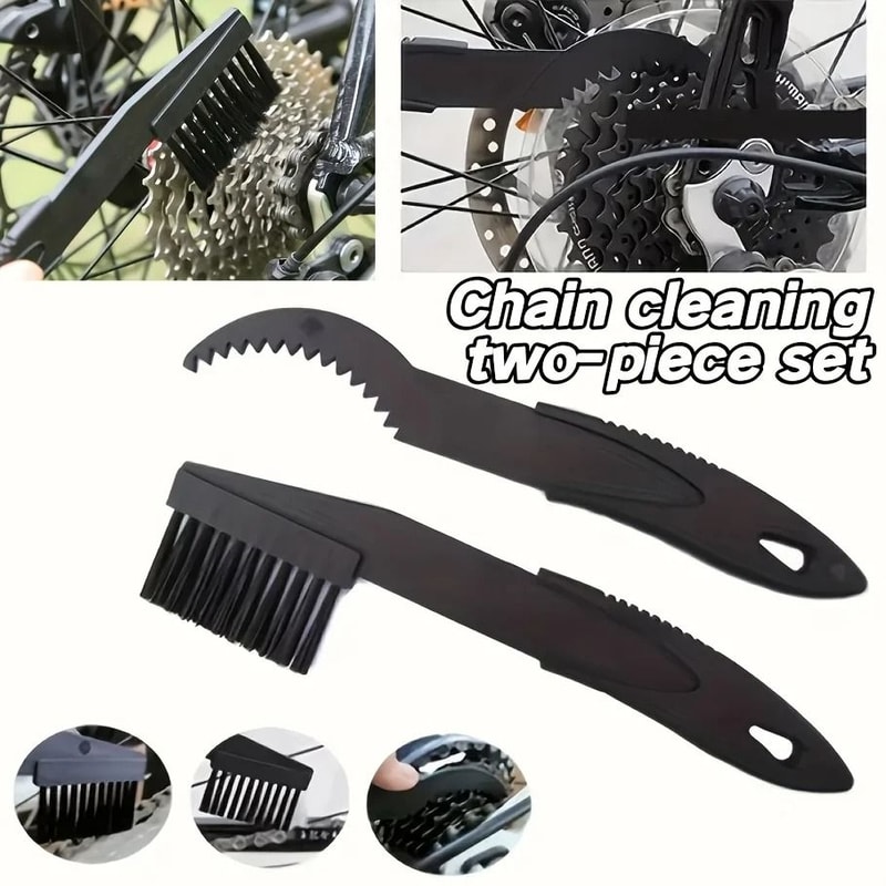 Cleaning Chain Brush Two Piece Set Mountain Bike Chain Gear Cleaning Tool Riding Equipment Bike Cha 1