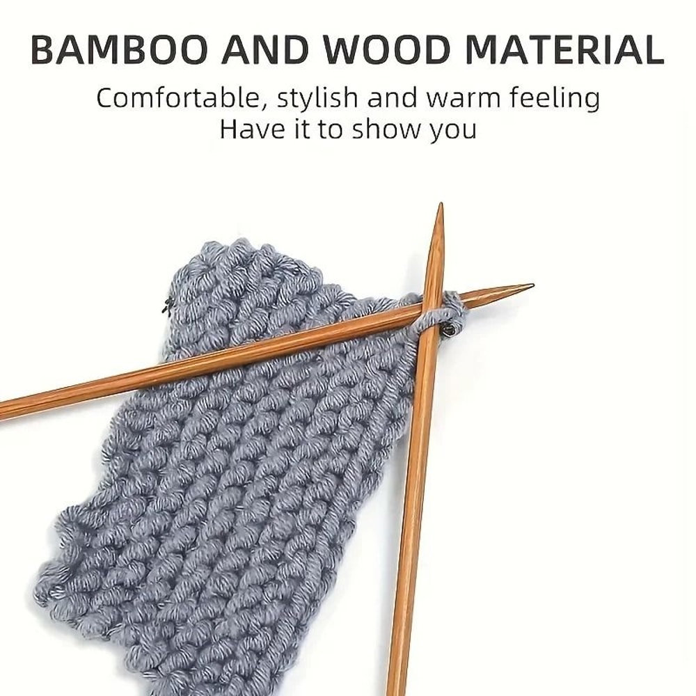 18 Sizes Circular Knitting Needle Set With Smooth Wooden Tip And Transparent Storage Tube 2mm To 10 3