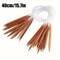 18 Sizes Circular Knitting Needle Set With Smooth Wooden Tip And Transparent Storage Tube 2mm To 10 6