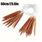 18 Sizes Circular Knitting Needle Set With Smooth Wooden Tip And Transparent Storage Tube 2mm To 10 7